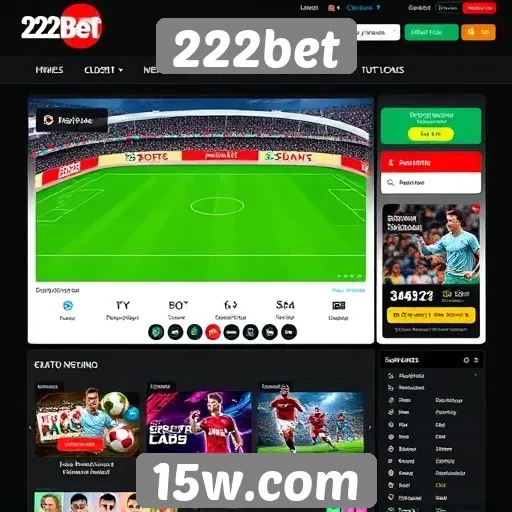 Avaliação da interface do usuário do site 222bet